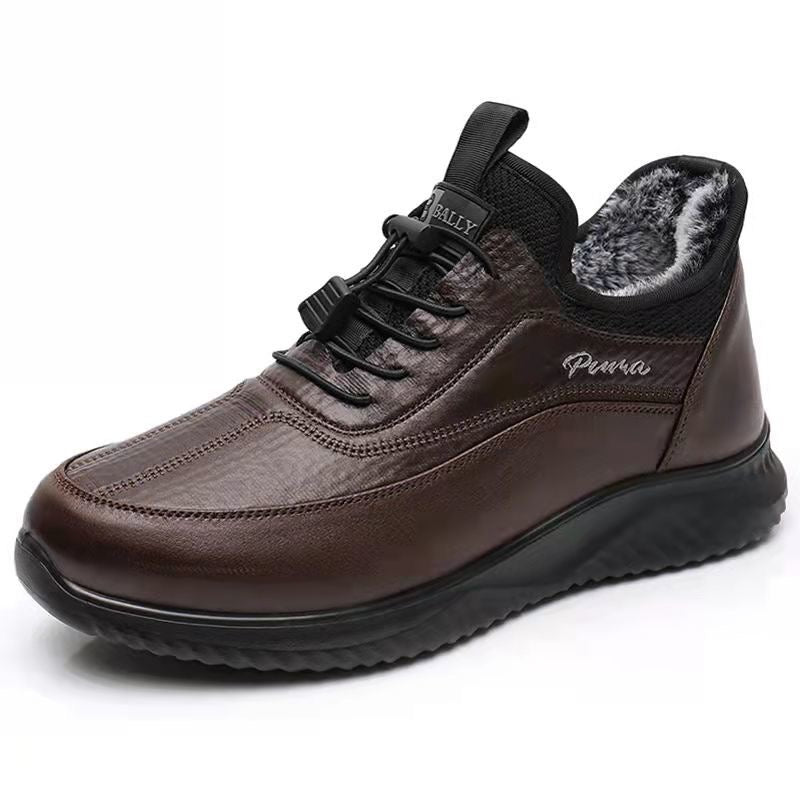 [100% cowhide] men's warm shoes.