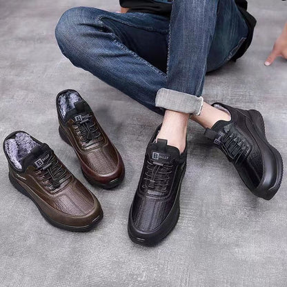 [100% cowhide] men's warm shoes.