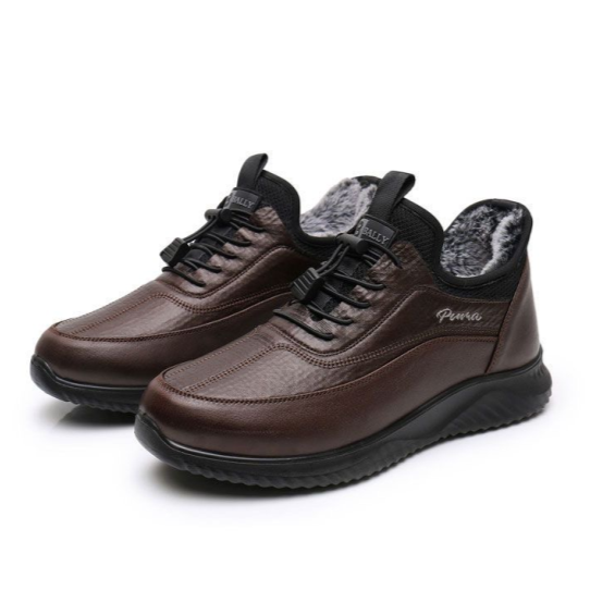 [100% cowhide] men's warm shoes.