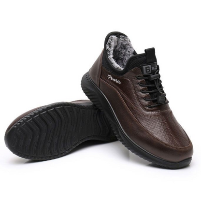 [100% cowhide] men's warm shoes.